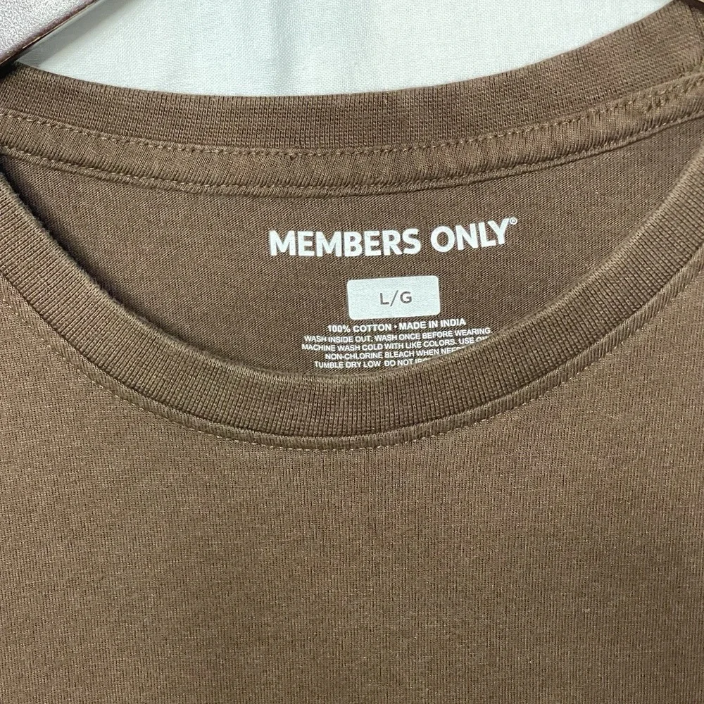 Members Only Teddy Bear Graphic T Shirt‎ Mens Large Brown Streetwear Y2K Cotton